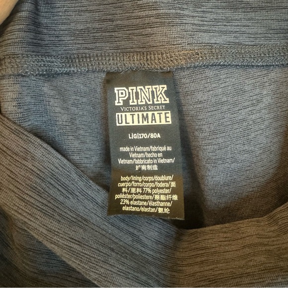 Victoria’s Secret Pink Ultimate Women’s Gray Colorblock Leggings Size Large - Picture 6 of 6